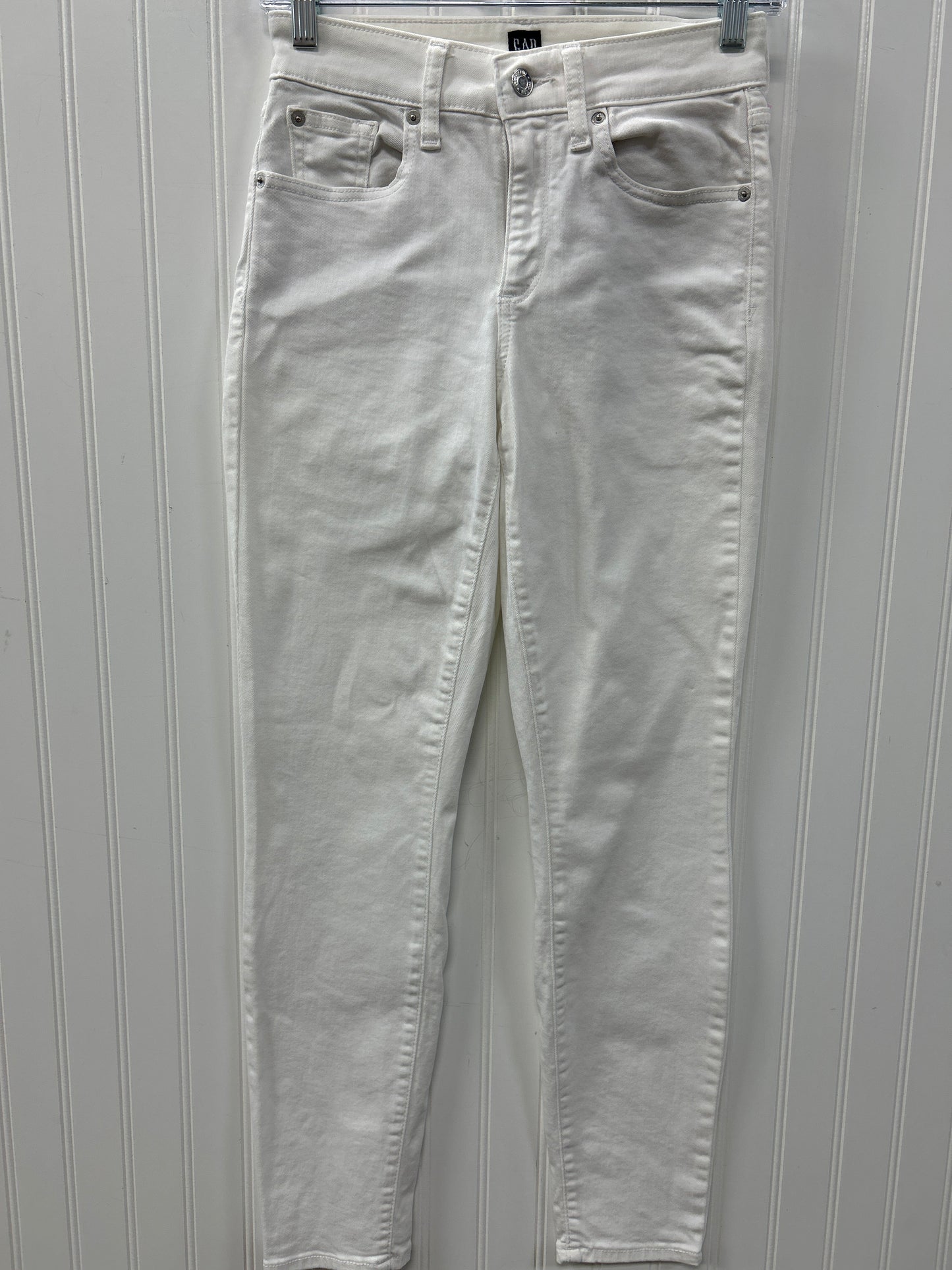 Jeans Skinny By Gap In White Denim, Size:4