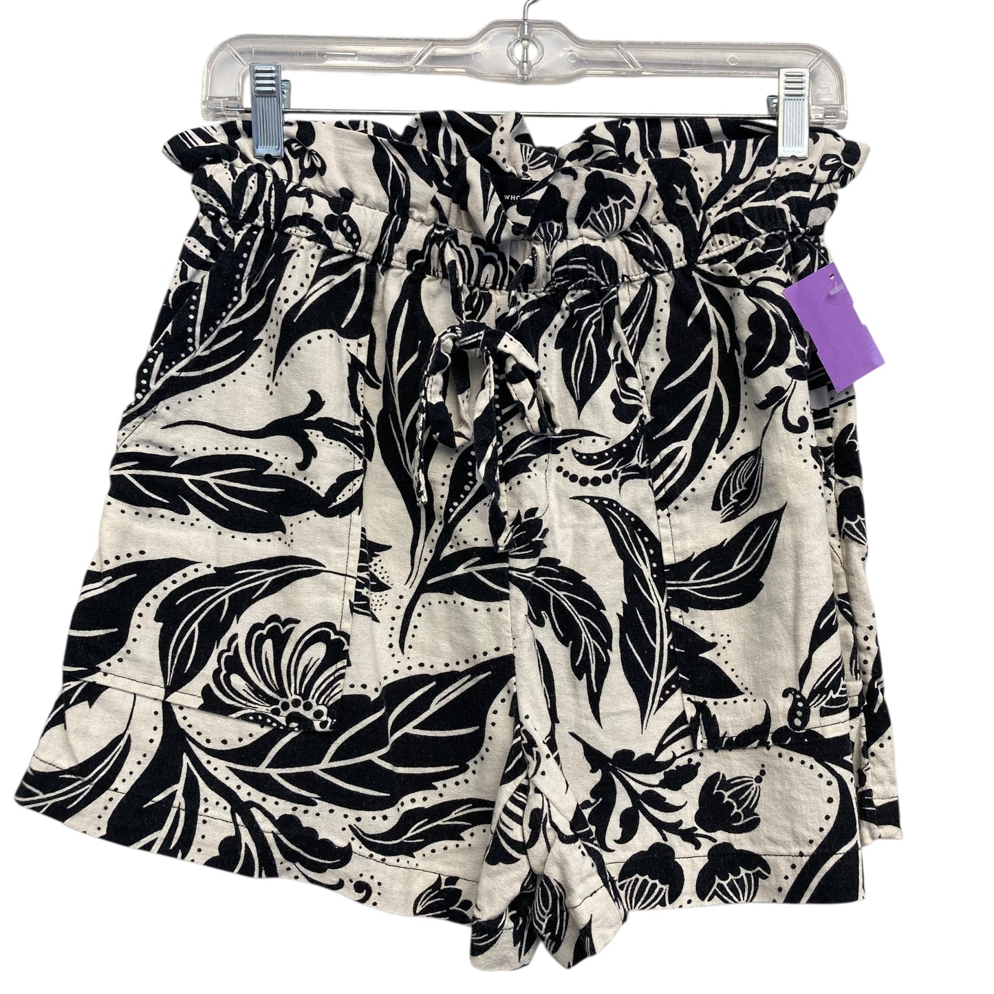 Shorts By Who What Wear In Black & White, Size:0