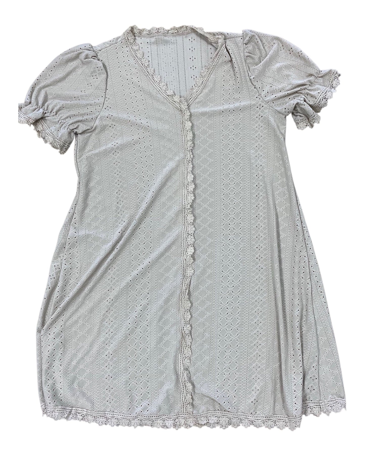 Dress Casual Midi By Clothes Mentor In Beige, Size:1X