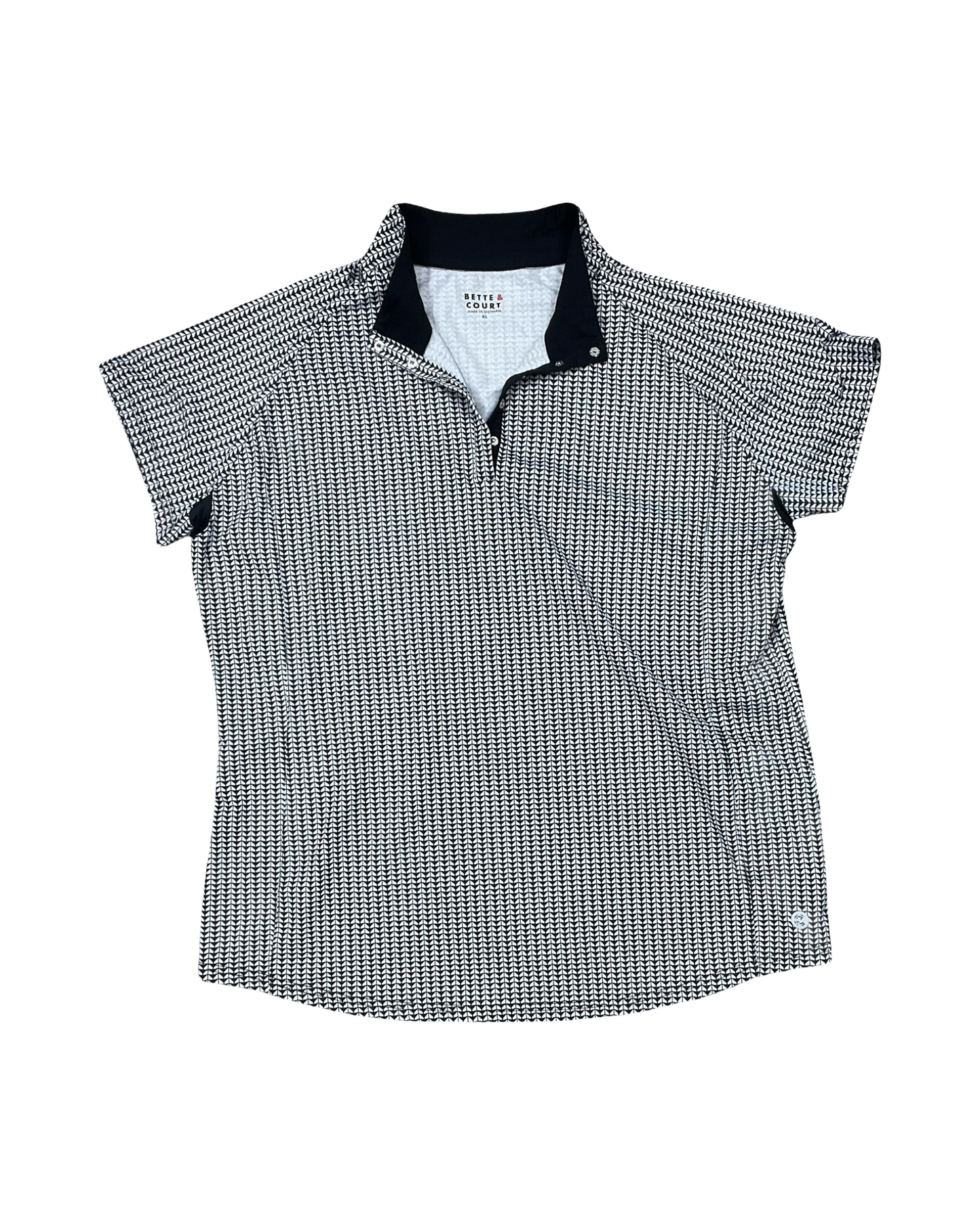 Top Ss By Bette And Court In Black & White, Size:Xl