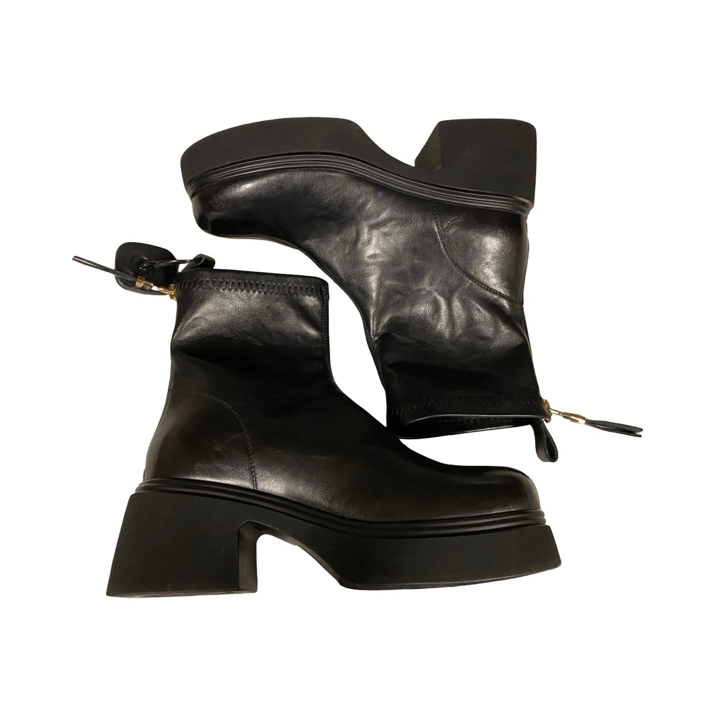Boots Ankle Heels By Steve Madden In Black, Size:7.5