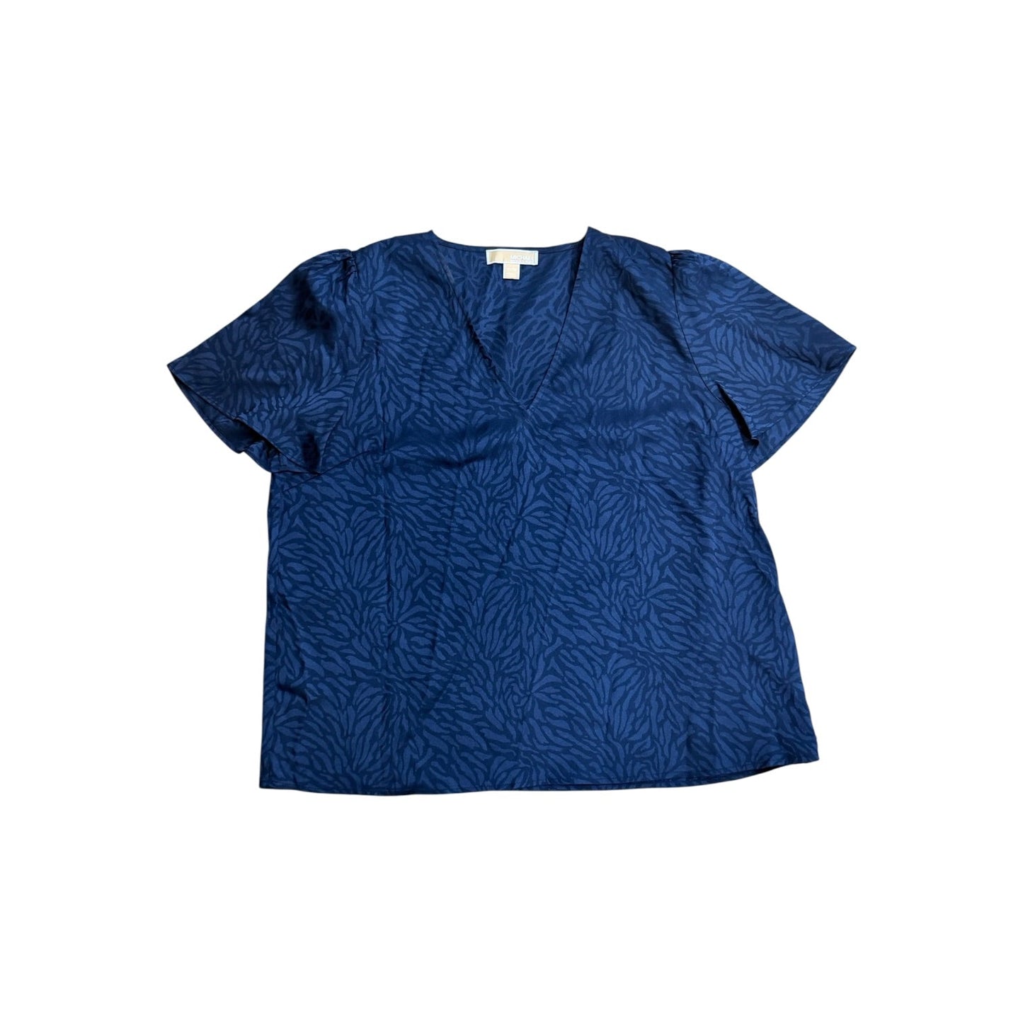 Blouse Ss By Michael By Michael Kors In Navy, Size:Xl