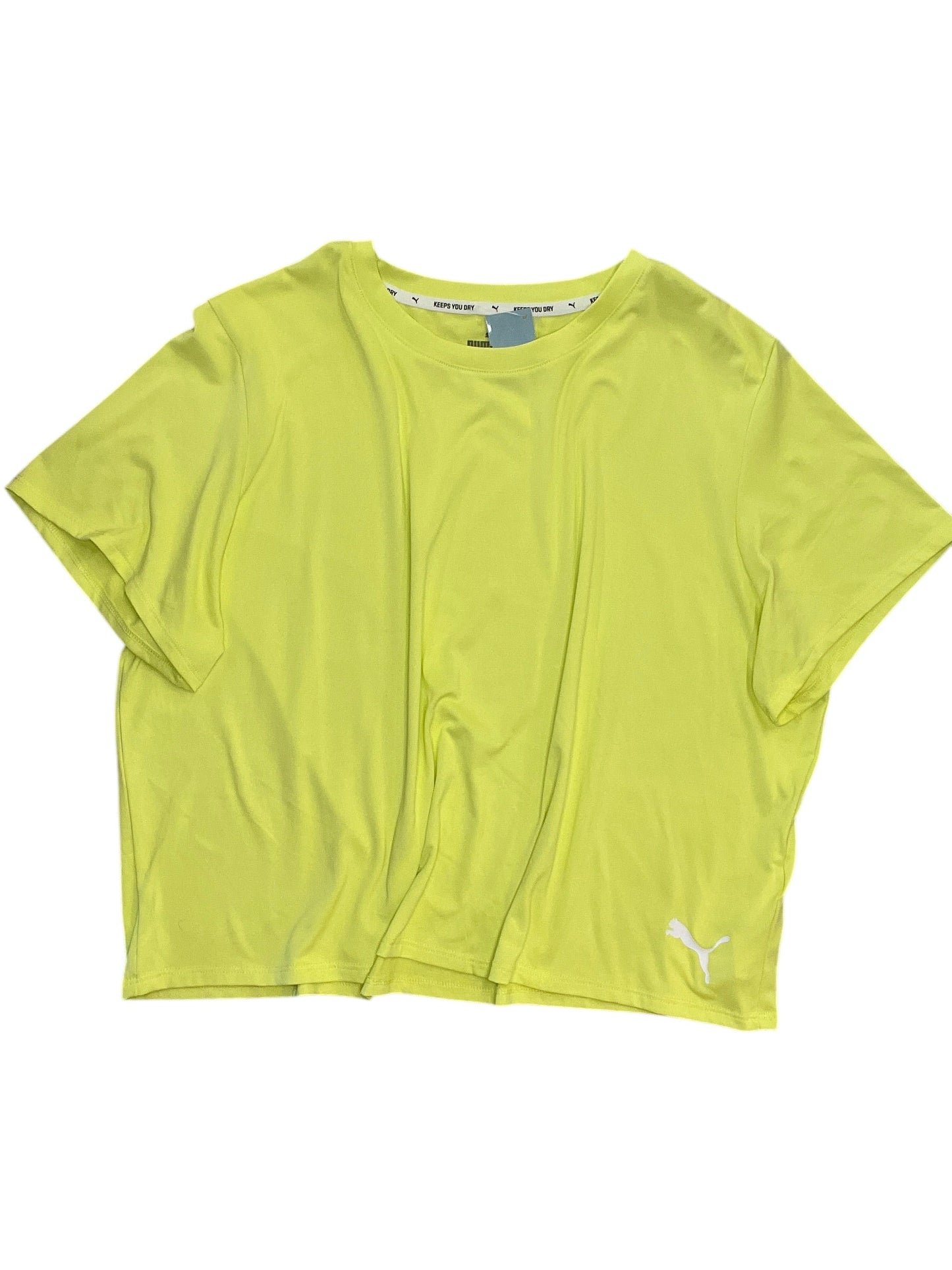 Athletic Top Ss By Puma In Yellow, Size:Xxl
