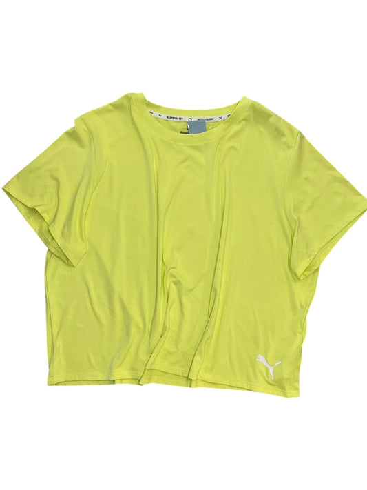 Athletic Top Ss By Puma In Yellow, Size:Xxl