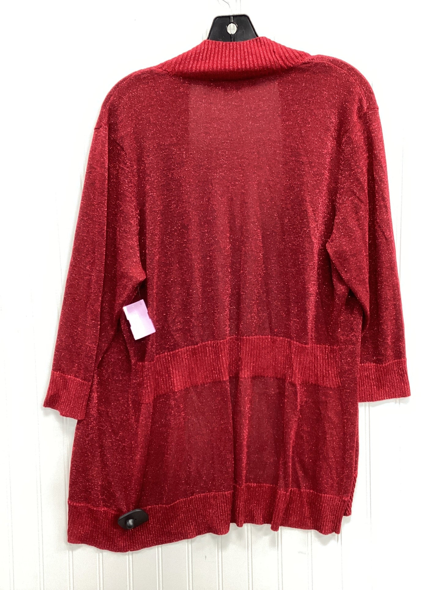 Cardigan By 89Th And Madison In Red, Size:1X