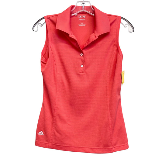 Athletic Tank Top By Adidas In Coral, Size:S