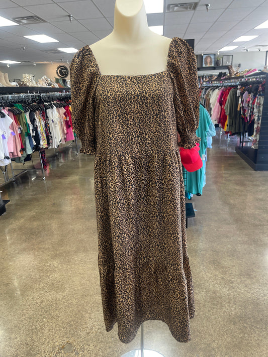 Dress Casual Midi By Saks Fifth Avenue In Animal Print, Size:S