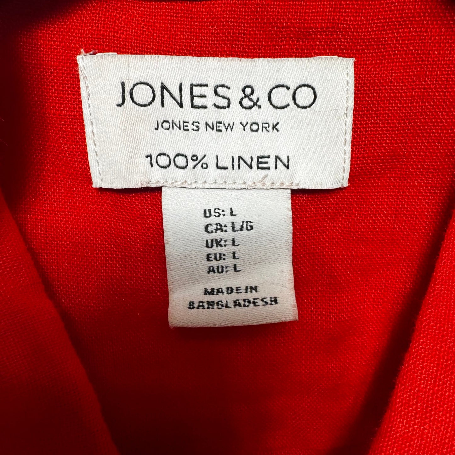 Linen Jacket Other By Jones And Co In Orange, Size: L