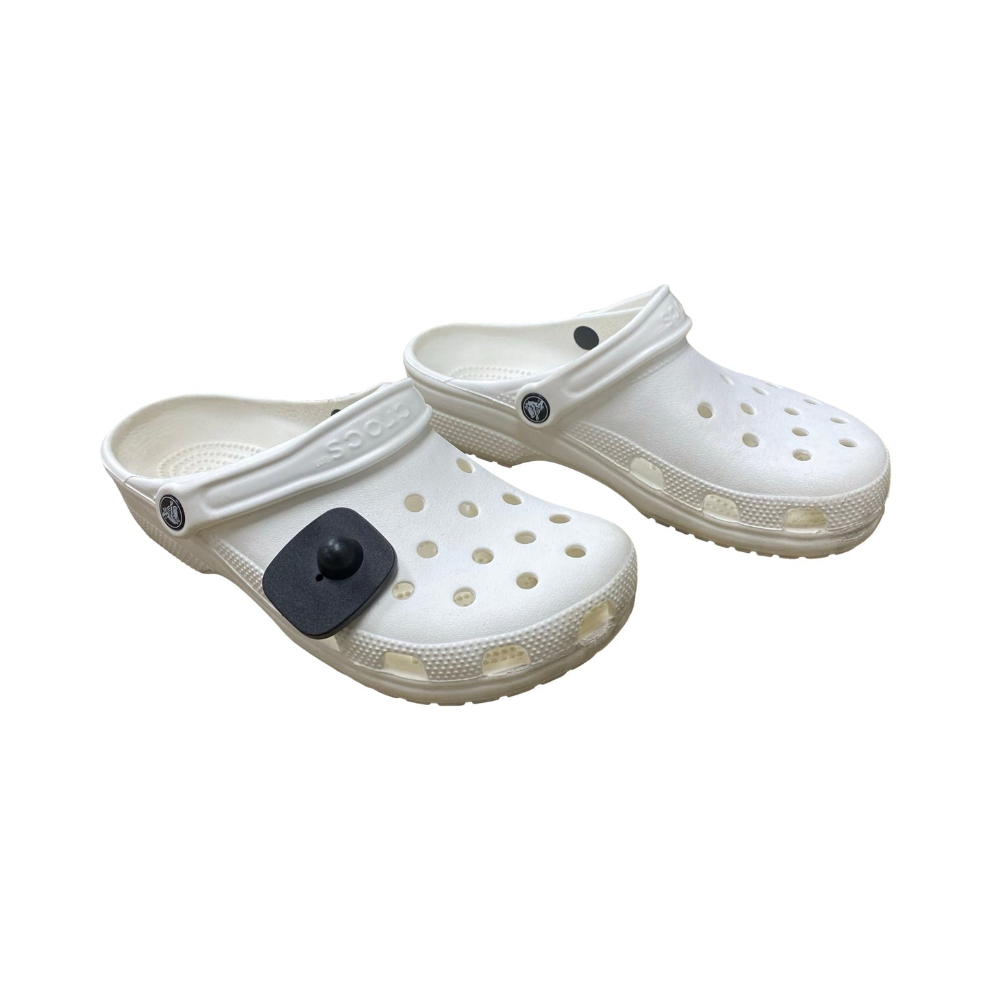 Sandals Flats By Crocs In White, Size:9
