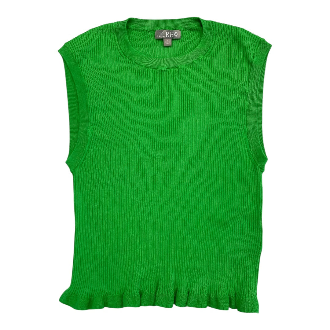 Top Sleeveless By J. Crew In Green, Size:L