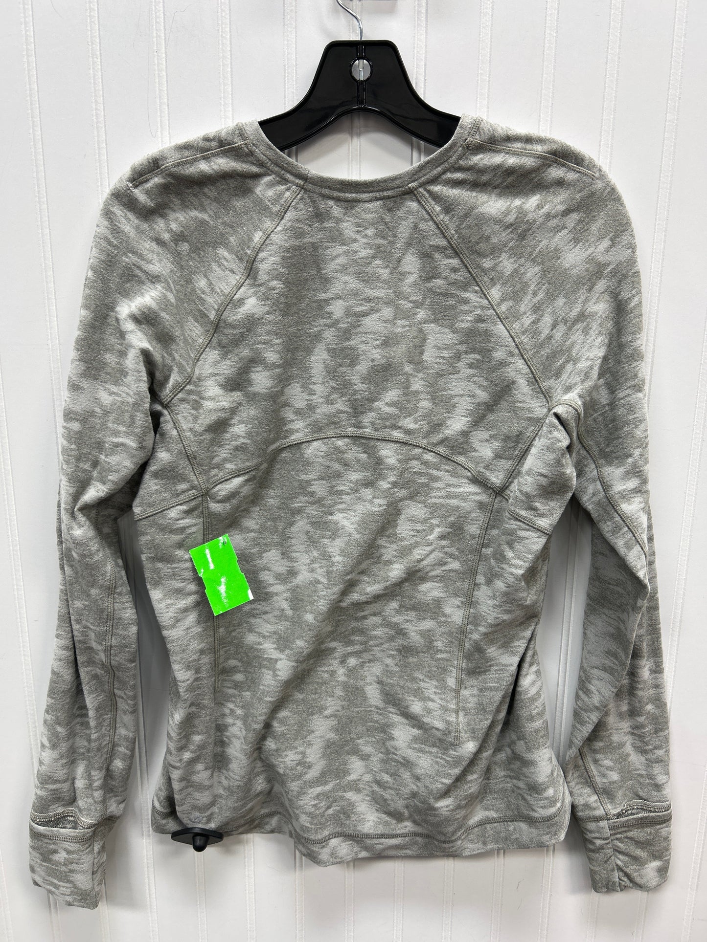 Athletic Top Ls Collar By Lululemon In Grey, Size:M