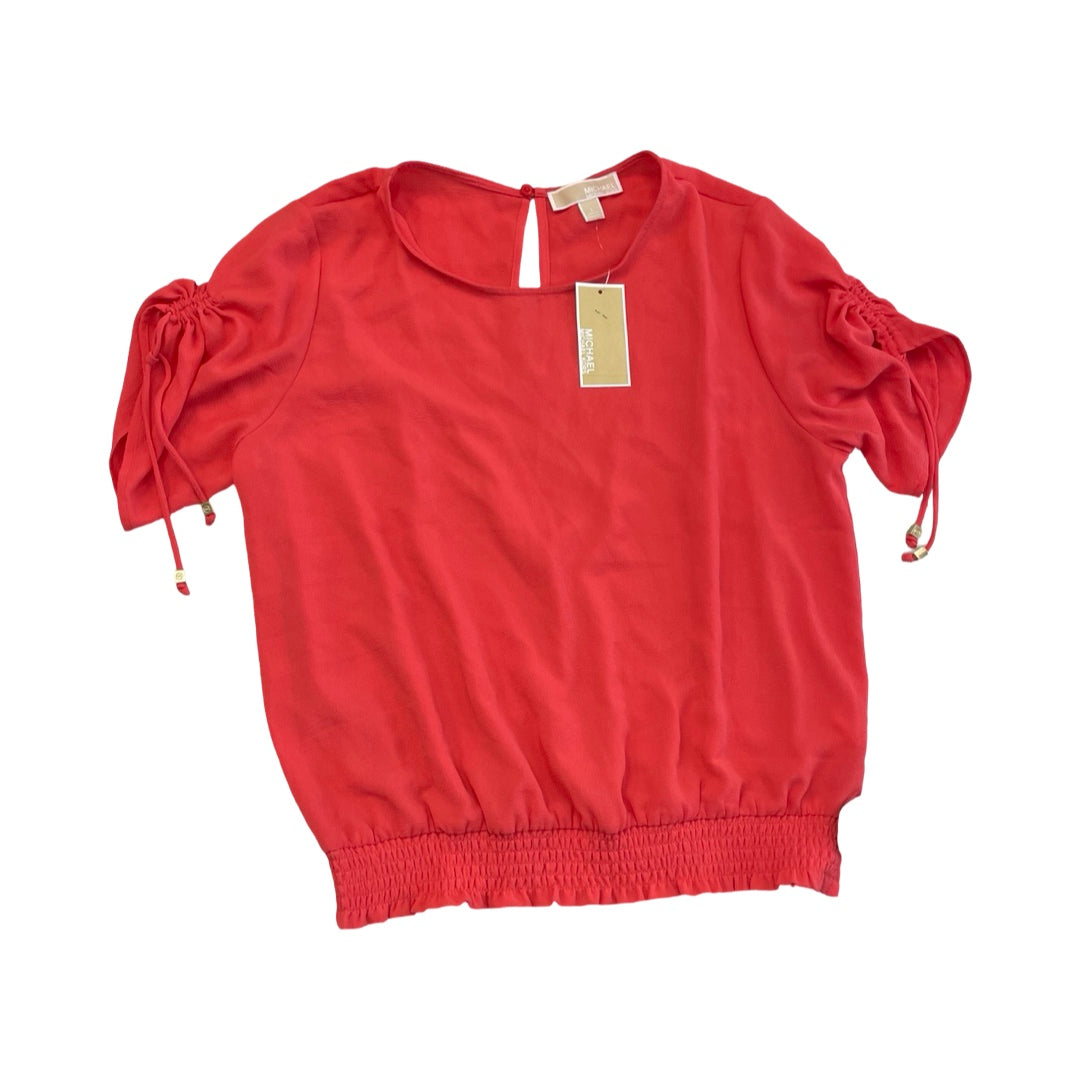 Top Ss By Michael By Michael Kors In Coral, Size:L
