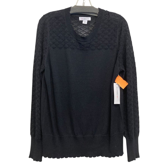 Sweater By Liz Claiborne In Black, Size:1X