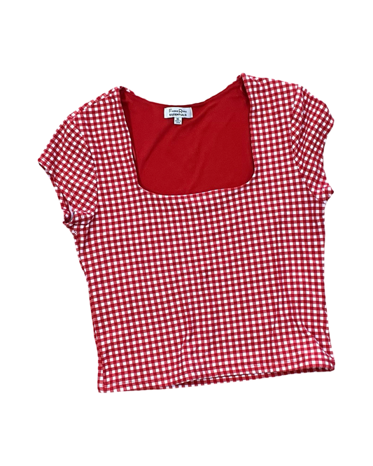 Top Ss By Faded Rose In Red & White, Size:Xl