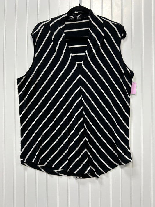 Top Sleeveless By Cable And Gauge In Black, Size:1X