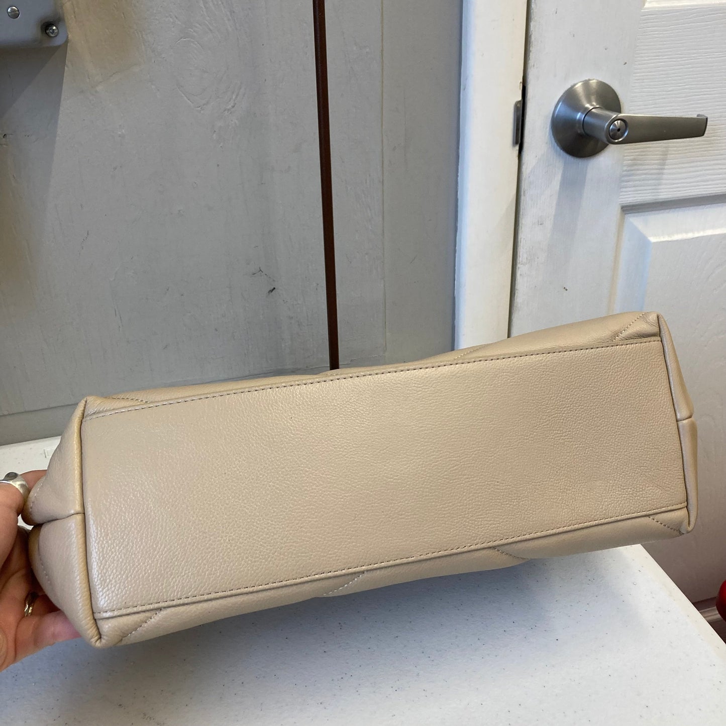 Handbag Designer By Rebecca Minkoff In Beige, Size:Large