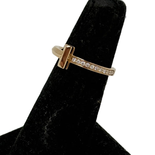 Tiffany & Company T1 Diamond Luxury Ring in 18k Rose Gold, Size: 6