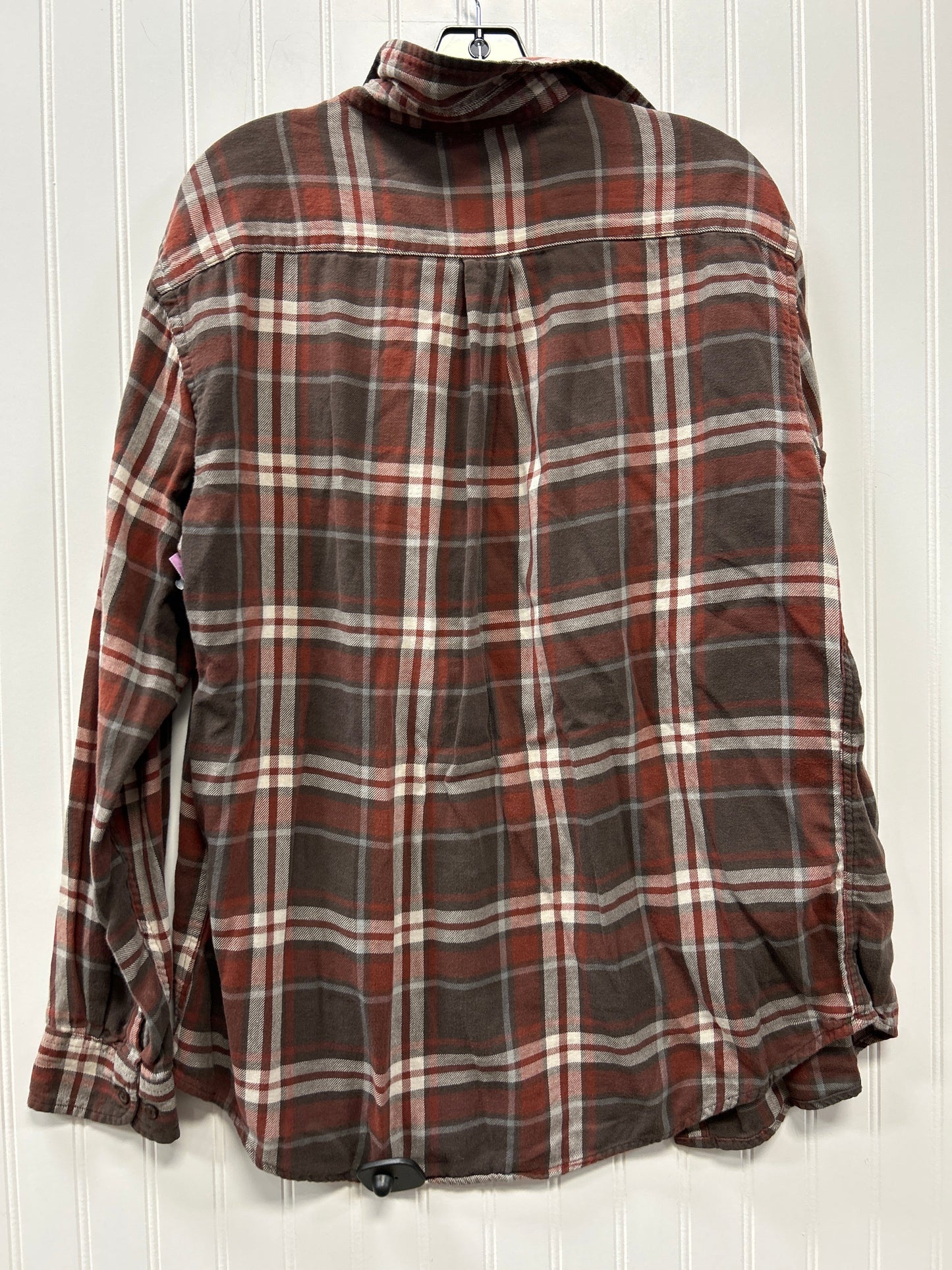 Blouse Ls By Croft And Barrow In Brown, Size:L