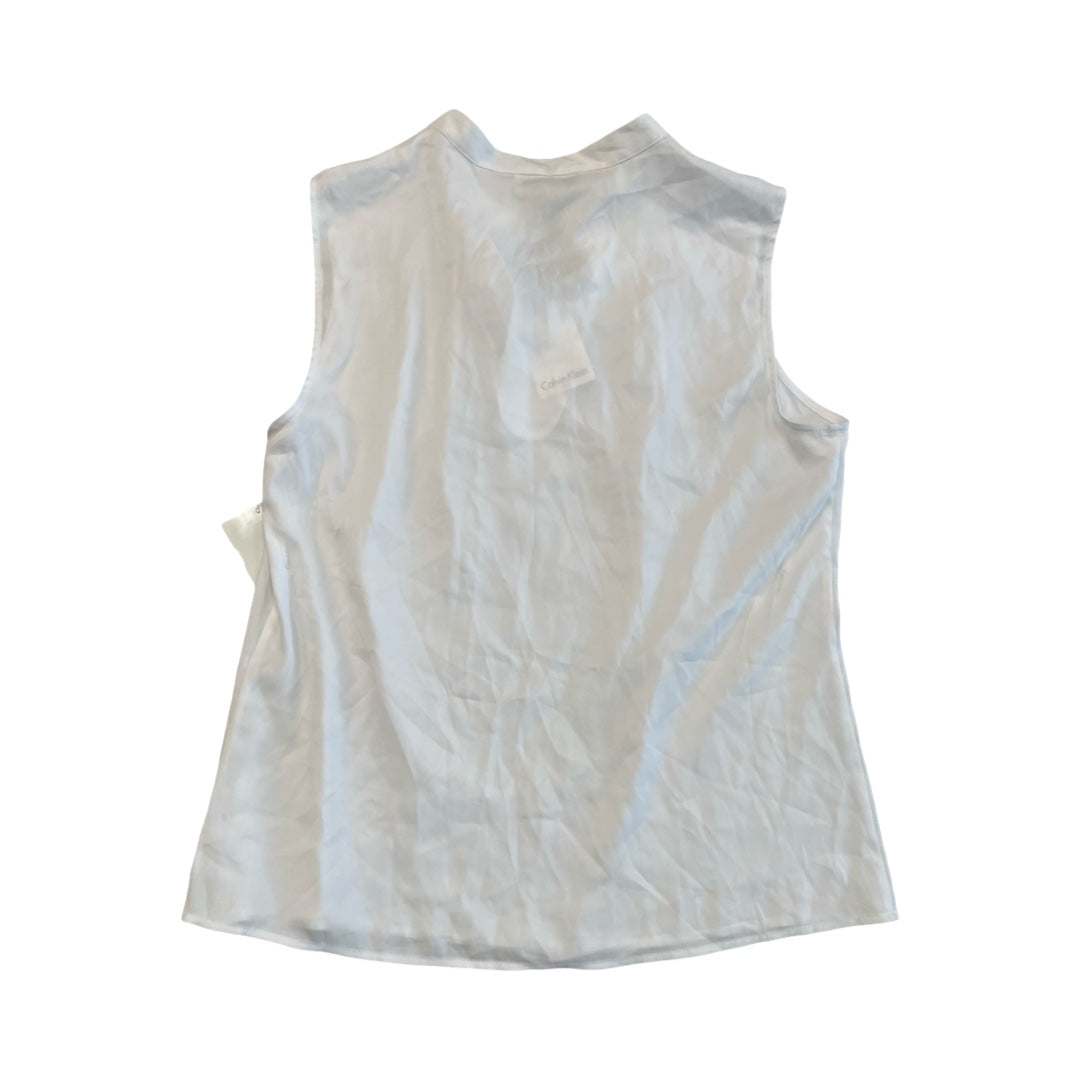 Top Sleeveless By Calvin Klein In White, Size:M