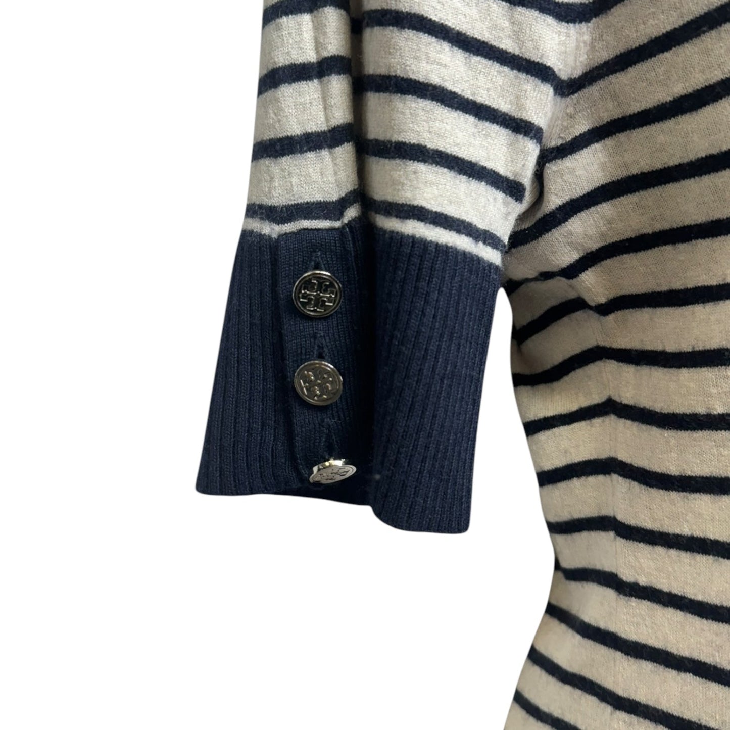 Sweater Designer By Tory Burch In Striped Pattern, Size: L