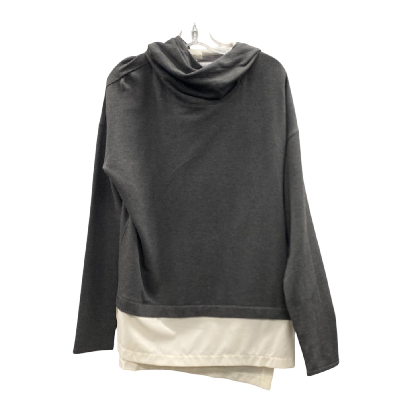 Athletic Sweatshirt Hoodie By Calia In Grey & White, Size:Xl