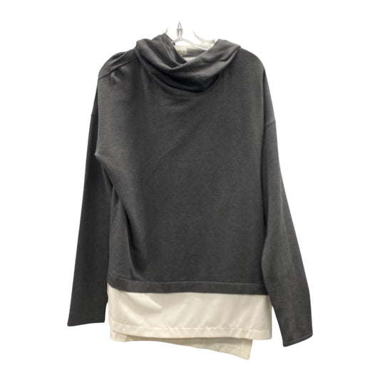 Athletic Sweatshirt Hoodie By Calia In Grey & White, Size:Xl