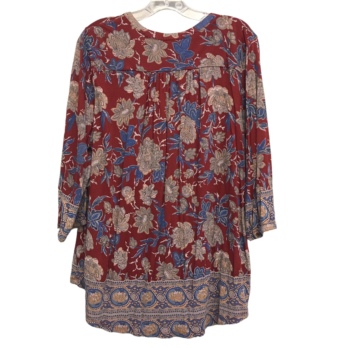 FLORAL PRINT TOP LS by LUCKY BRAND Size:2X