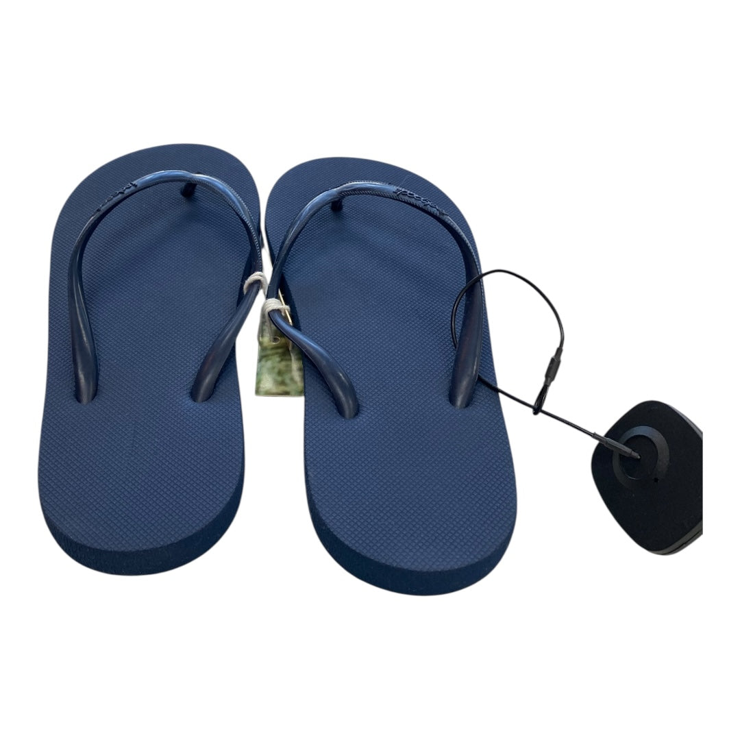 Sandals Flip Flops By Clothes Mentor In Navy, Size:6
