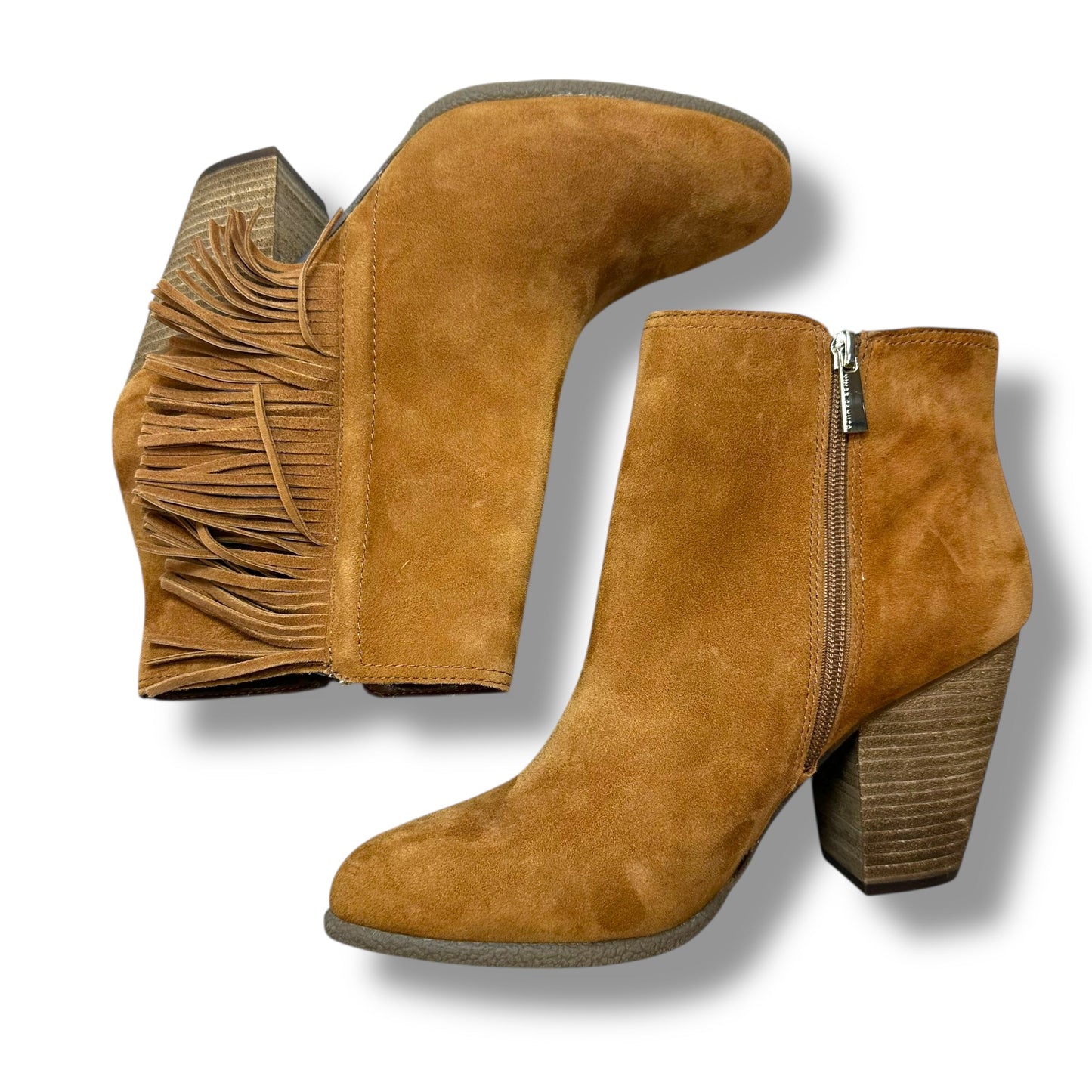 Boots Ankle Heels By Vince Camuto In Brown, Size: 10