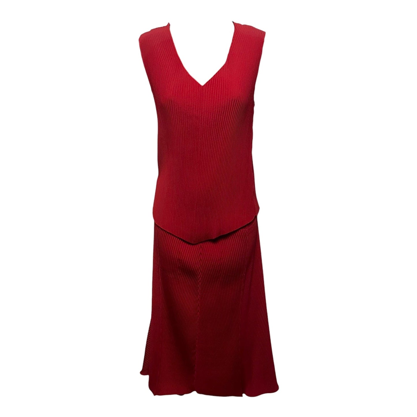 Herringbone 3/4 Pocket Skirt Set 2pc By Babette In Lipstick, Size: S