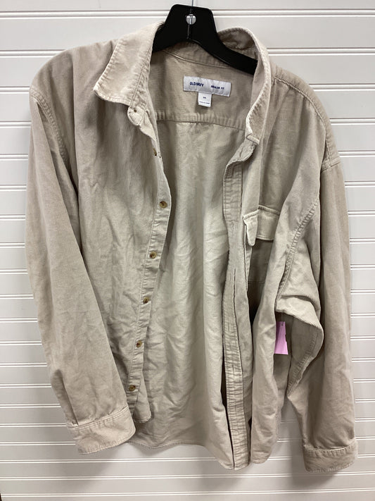 Jacket Shirt By Old Navy In Tan, Size:Xxl