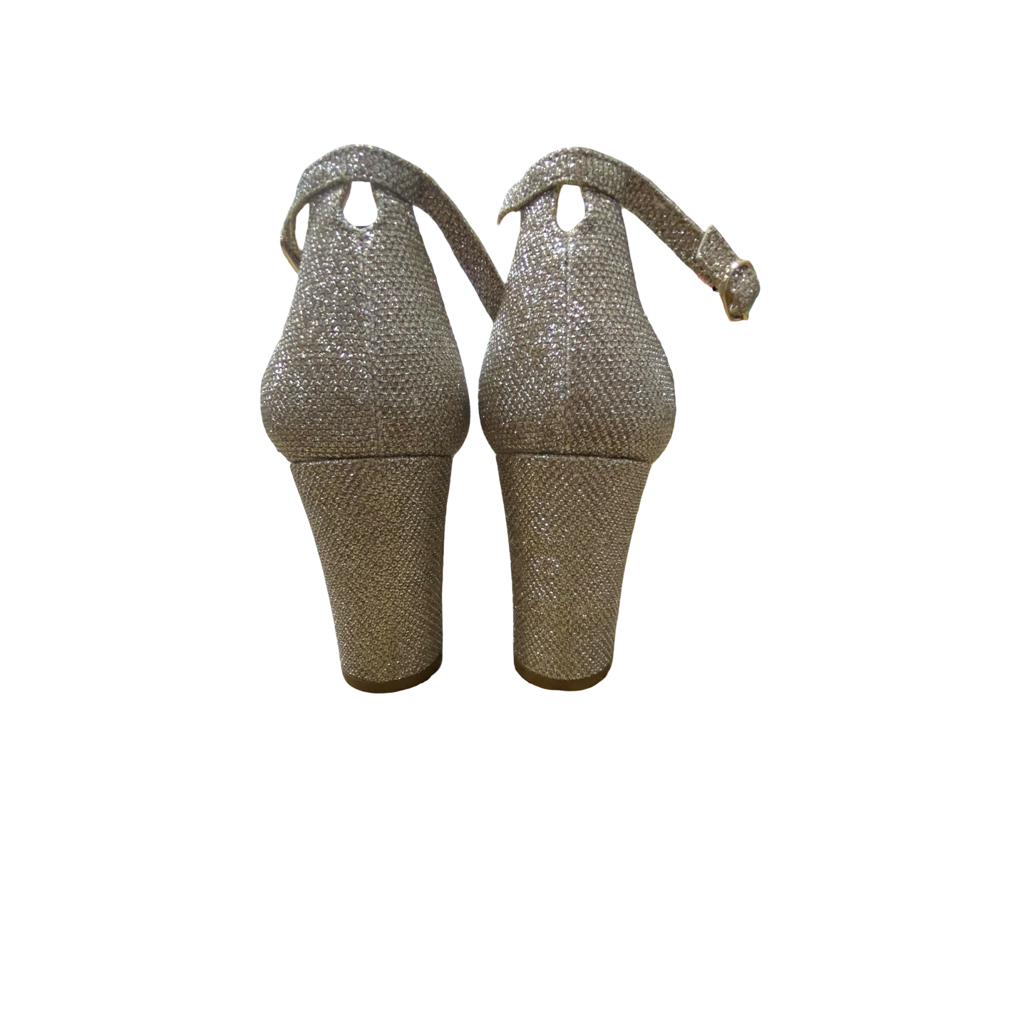 Sandals Heels Block By Jessica Simpson In Gold, Size:9