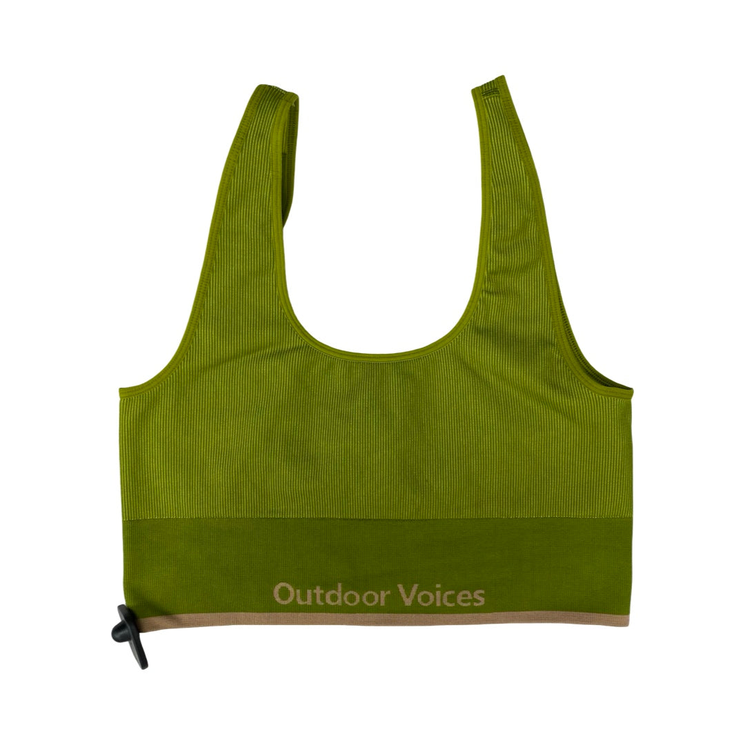 Athletic Bra By Outdoor Voices In Green & Pink, Size:Xl