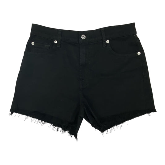 Shorts By 7 For All Mankind In Black Denim, Size:6 JW
