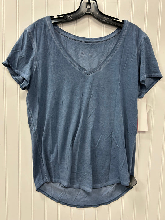 Athletic Top Ss By Lululemon In Blue, Size:L