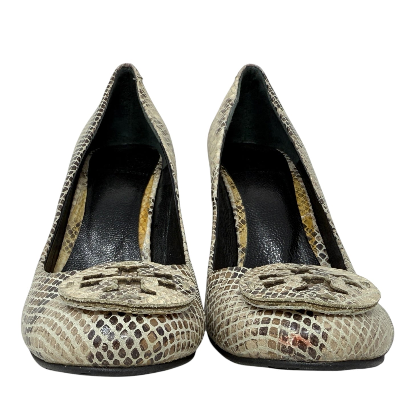 Snakeskin Pumps Designer By Tory Burch In Animal Print, Size: 7.5
