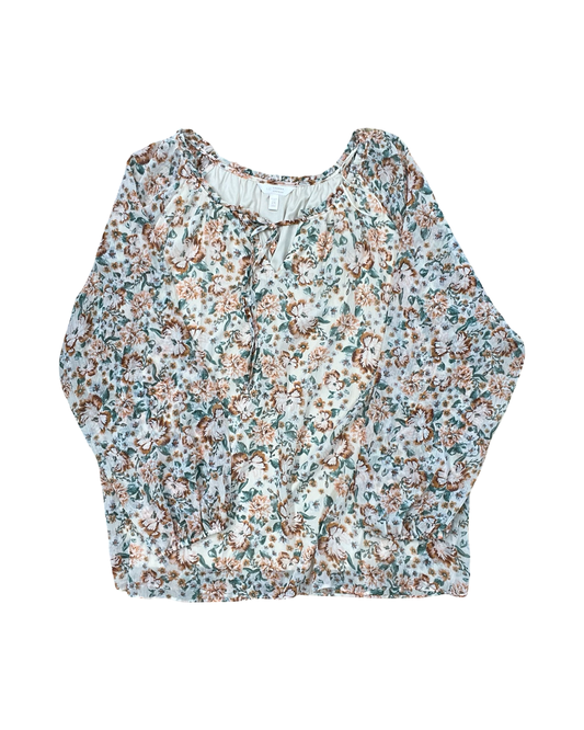 Top Ls By Lc Lauren Conrad In Cream & Orange, Size:2X