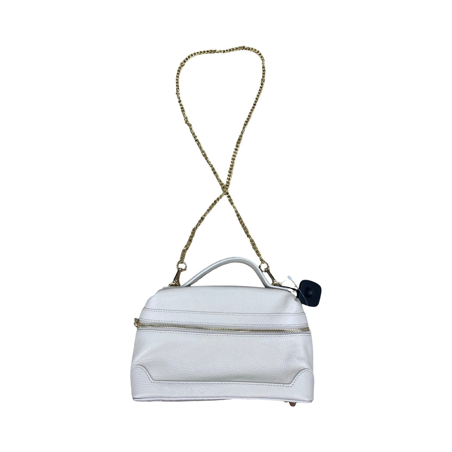 Handbag Leather By Divina Firenze In Cream, Size:Medium