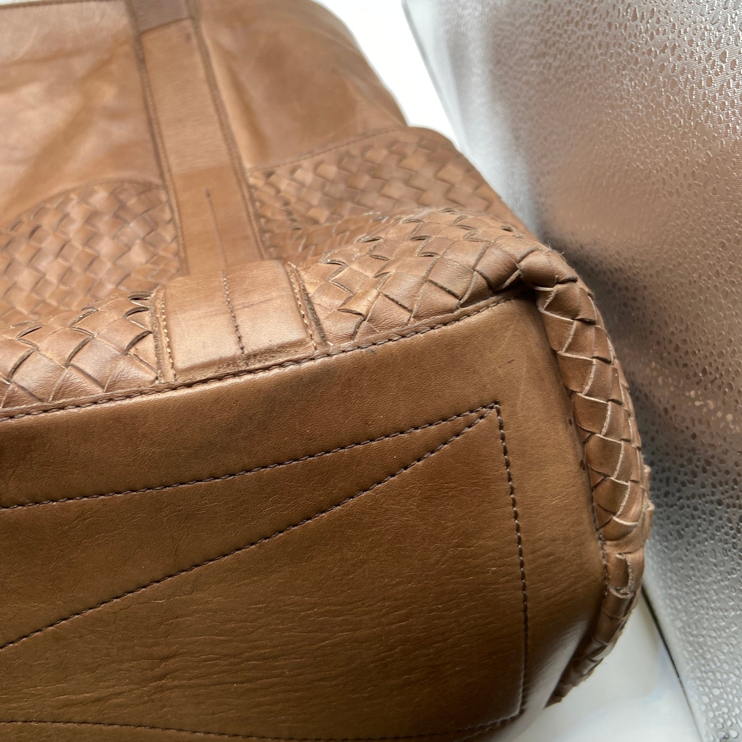 Tote Leather By Valentina, Size: Large