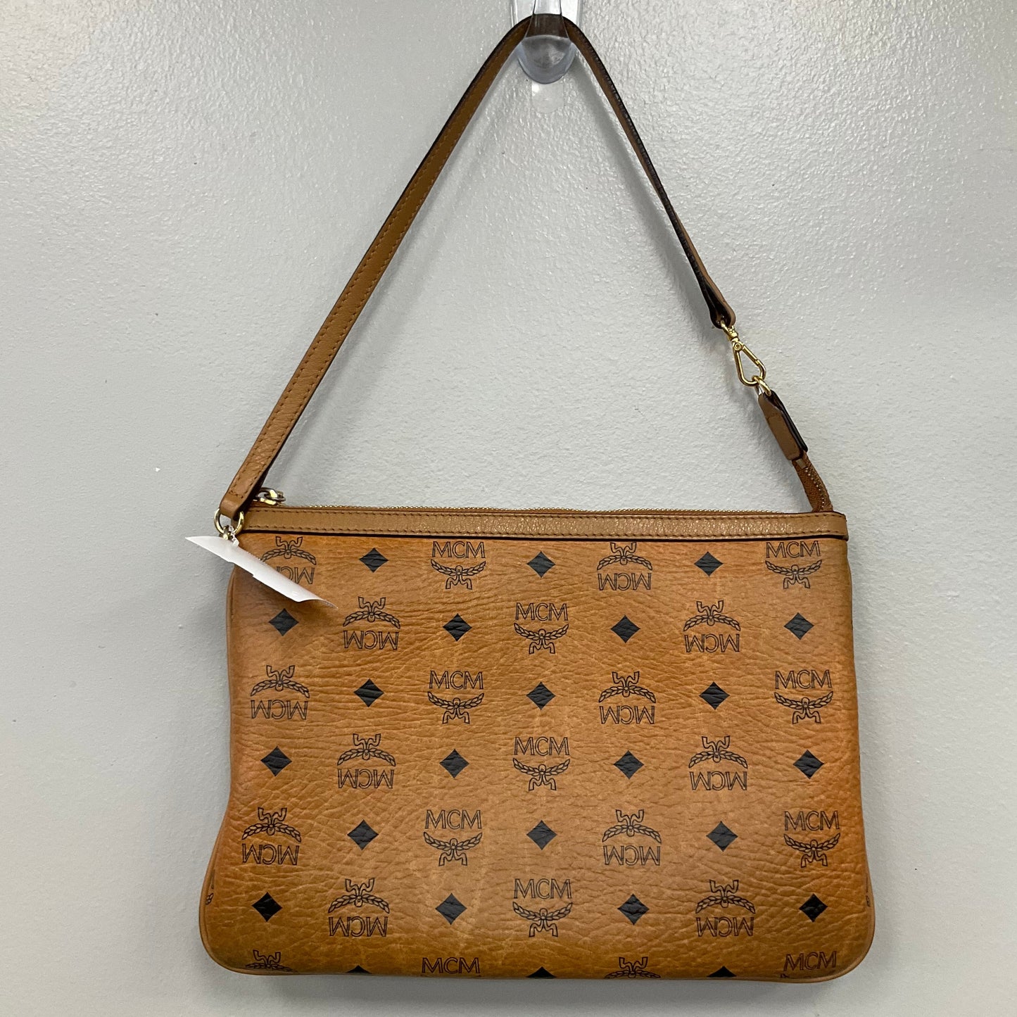 Handbag Luxury Designer By Mcm In Brown, Size:Small