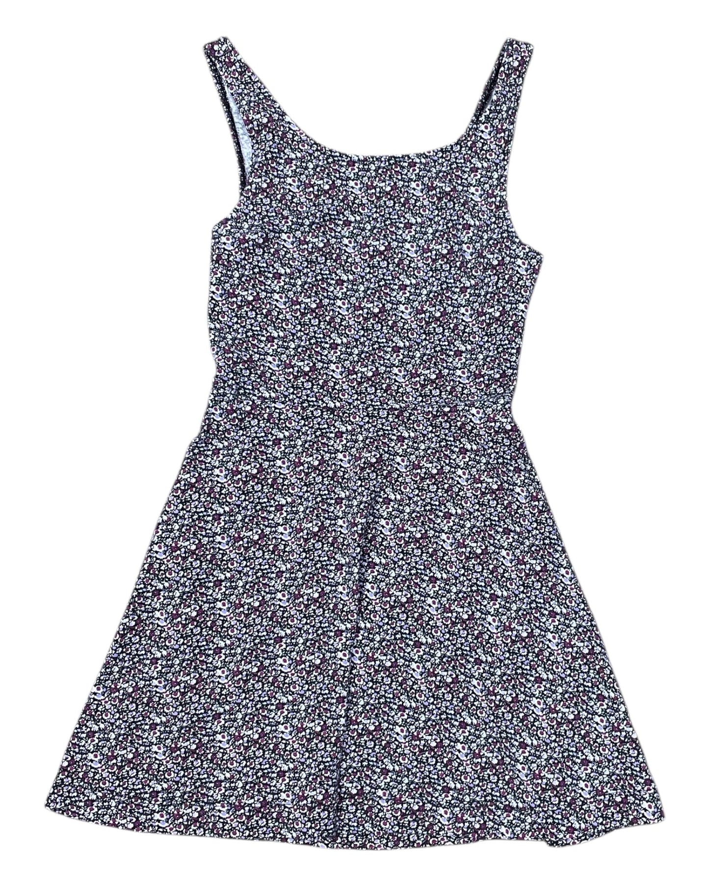 Dress Casual Midi By American Eagle In Grey & Pink, Size:Xs