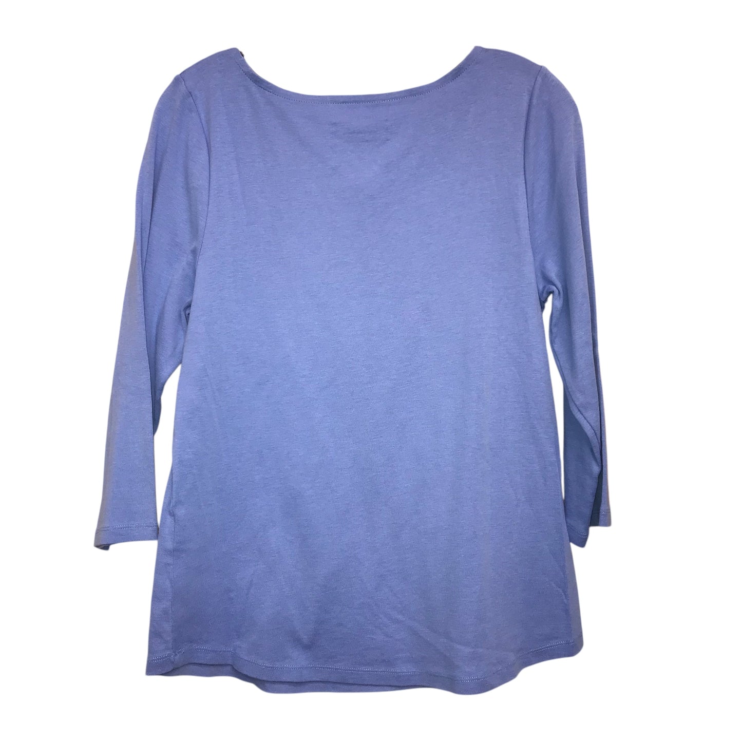 Top 3/4 Sleeve By Charter Club In Blue, Size:L