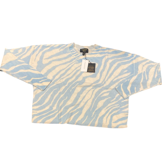 Sweater Cashmere By Charter Club In Blue & White, Size:M