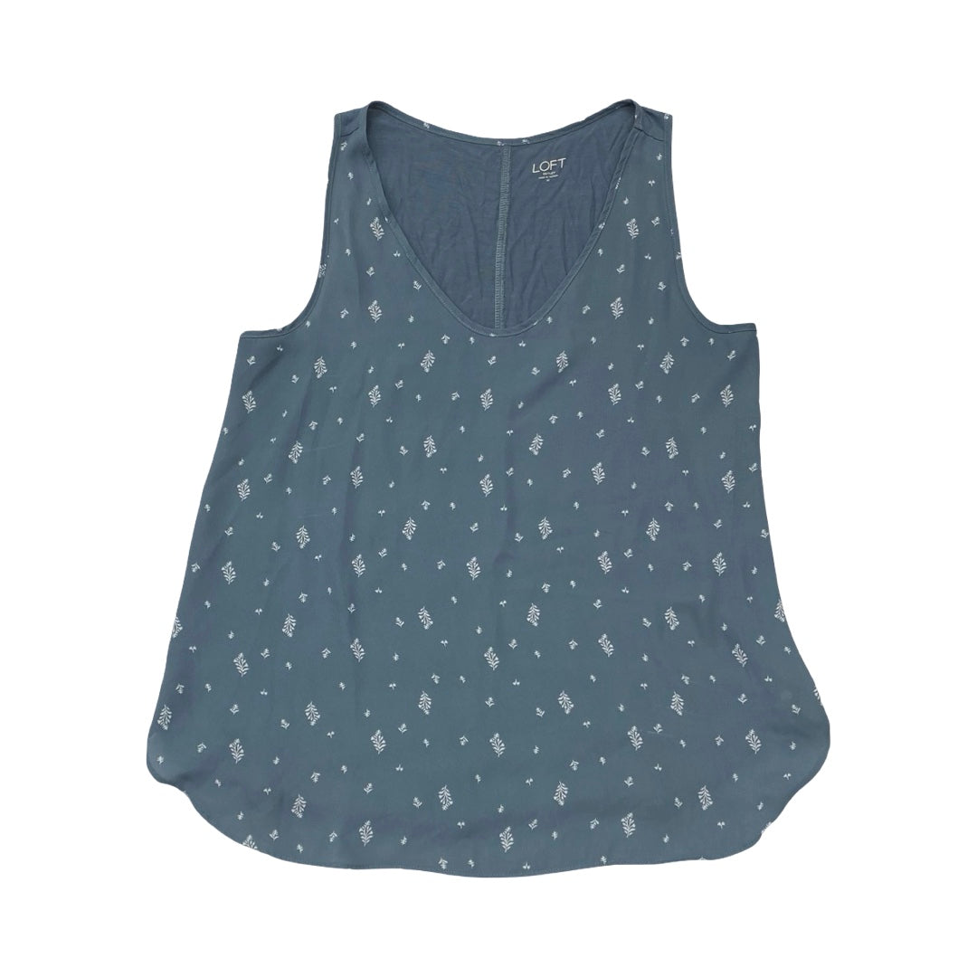 Top Sleeveless By Loft In Grey, Size:M