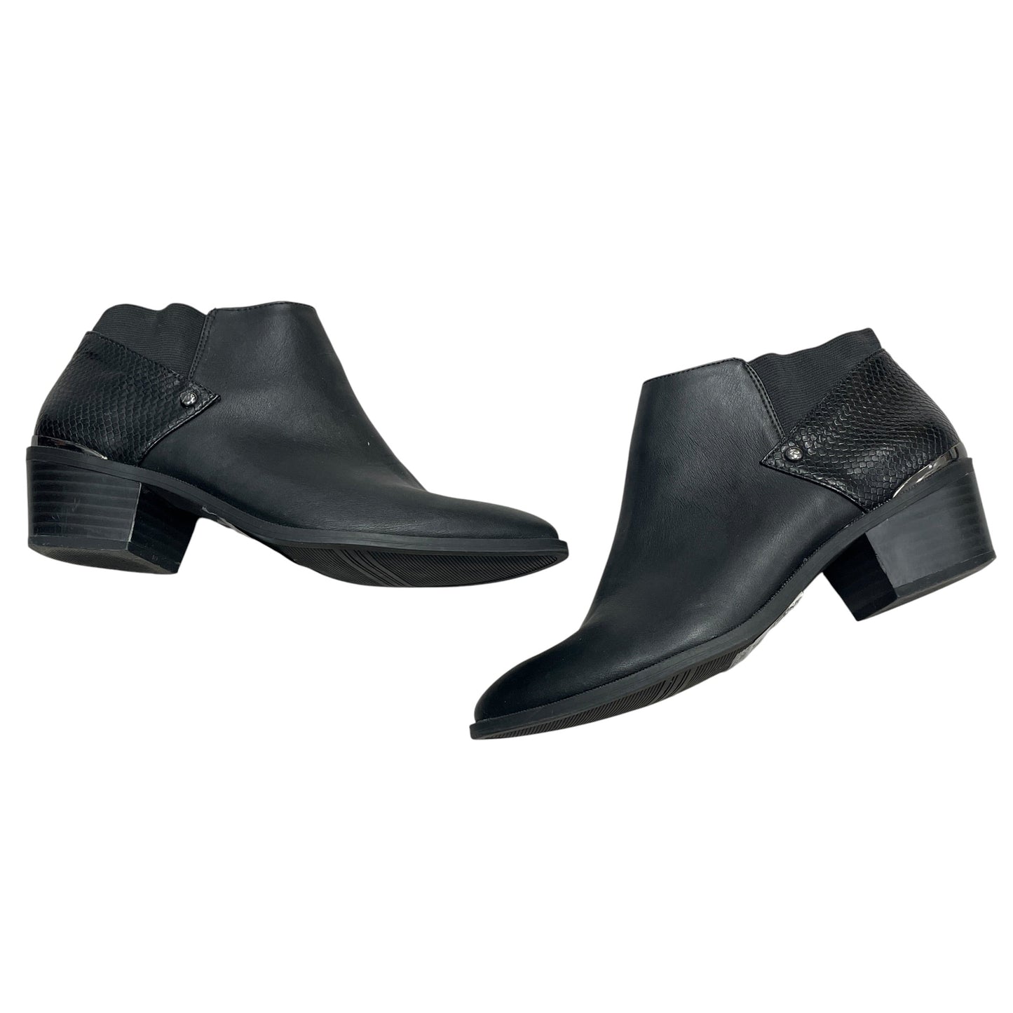 Boots Ankle Heels By Simply Vera In Black, Size: 8