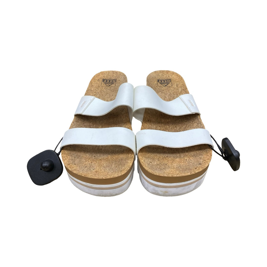 Sandals Flats By Reef In Brown & White, Size:11