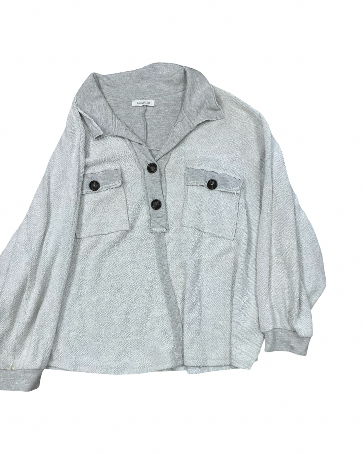 Top Ls By Bucketlist In Grey, Size:L