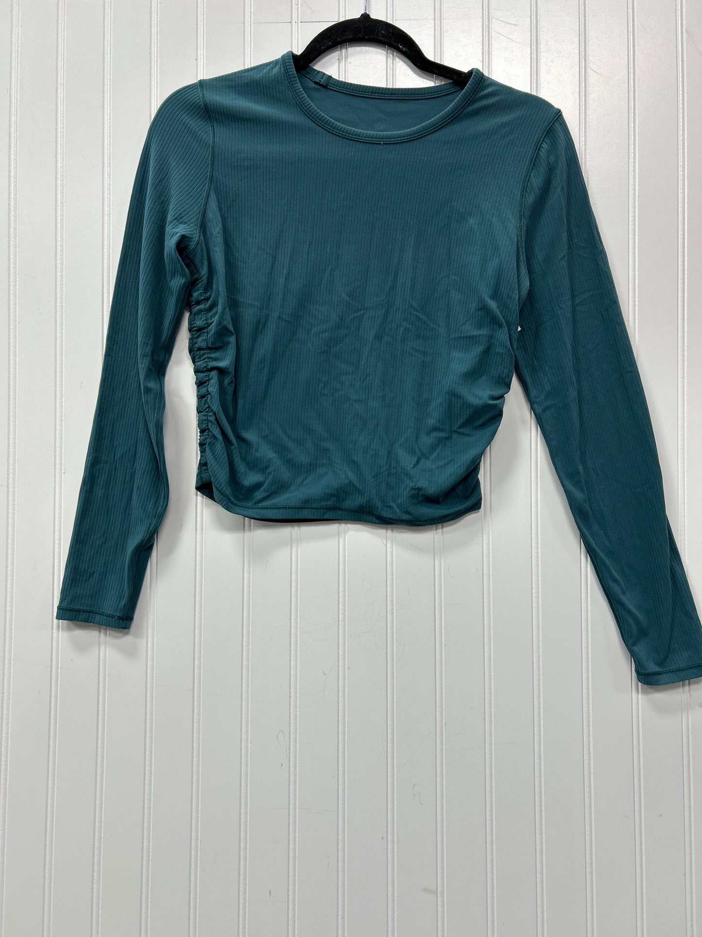 Athletic Top Ls Collar By Lululemon In Teal, Size:Xs