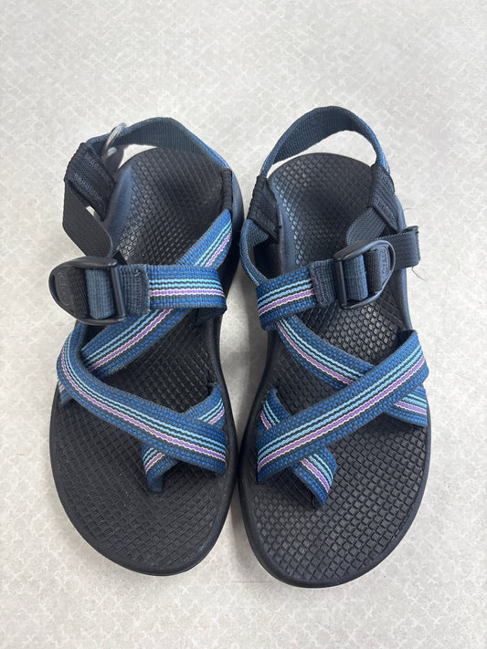SANDALS SPORT by CHACOS In BLACK & BLUE, Size: 6