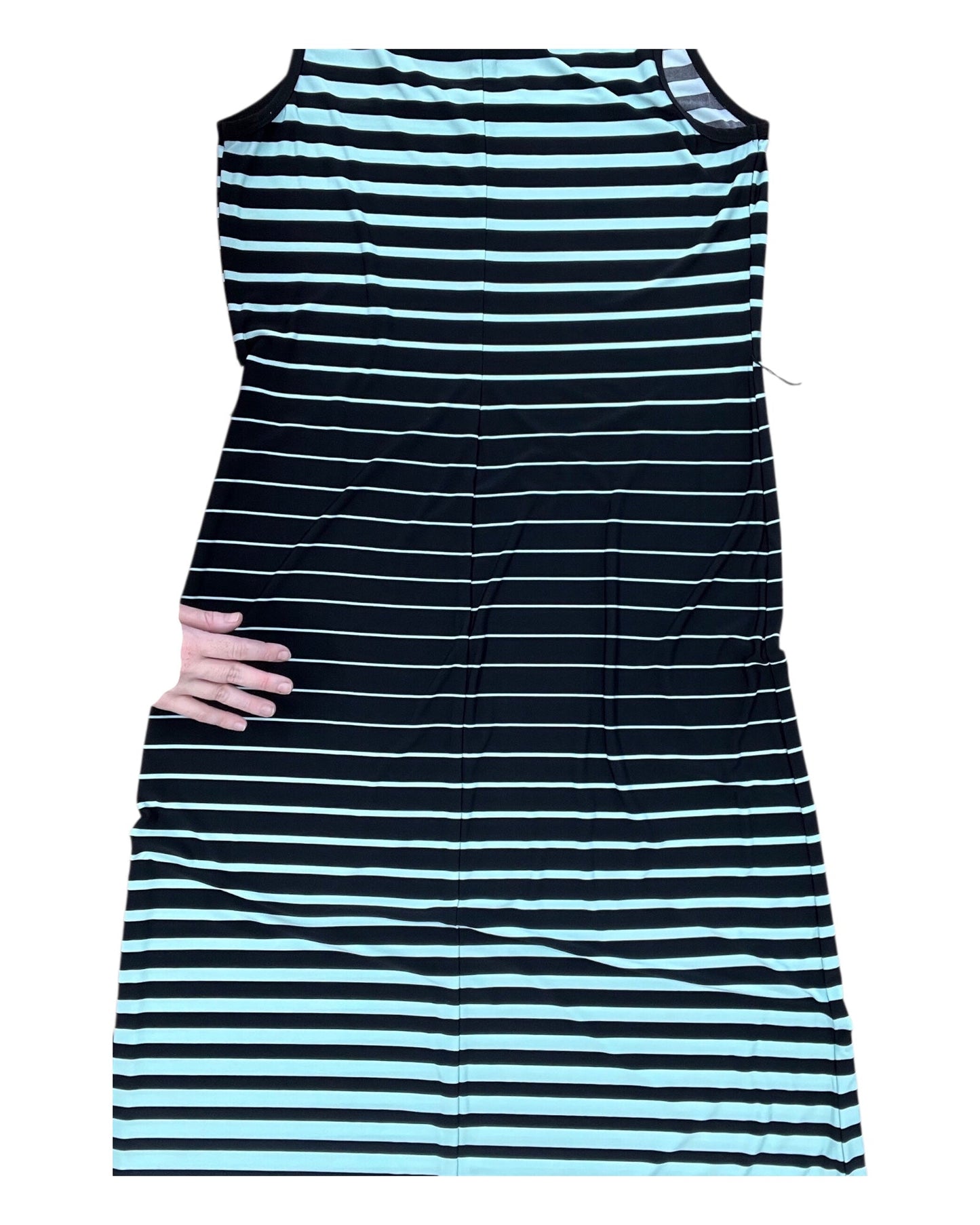 Dress Casual Maxi By Roz And Ali In Black & Green, Size:1X